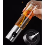 Pulverizator Ulei, Otet, Flippy, din Sticla, 100 ml, Reincarcabil, 18.3 x 4.3 cm, Masura 90 ml, Capac Lucios, Auriu - imagine 3