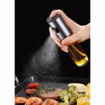 Pulverizator Ulei, Otet, Flippy, din Sticla, 100 ml, Reincarcabil, 18.3 x 4.3 cm, Masura 90 ml, Capac Lucios, Auriu - imagine 4