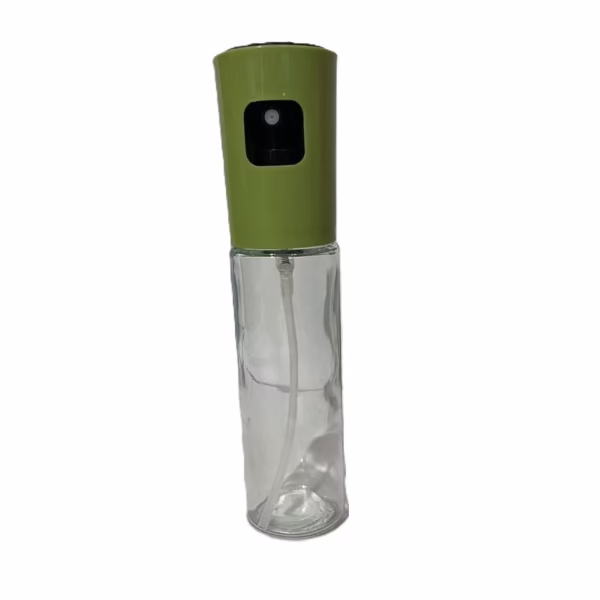 Pulverizator Ulei, Otet, Flippy, din Sticla, 100 ml, Reincarcabil, 18.3 x 4.3 cm, Masura 90 ml, Capac Mat, Verde - imagine 1