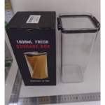 Recipient din Plastic, Flippy, pentru Alimente/Obiecte, Inchidere Ermetica, 10.2 x 24.2 cm, 1800 ml, Transparent - imagine 7