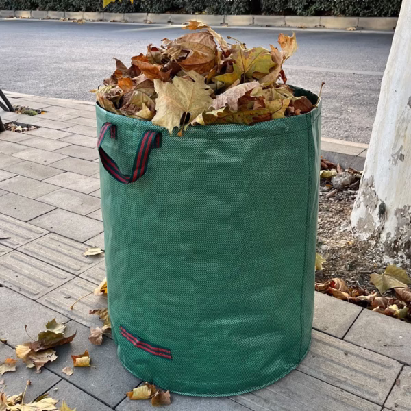 Sac de Colectare a Frunzelor, Flippy, Cos Sac pentru Gradina, Sac de Depozitare a Frunzelor, 45 x 76 cm, 120 l, Verde - imagine 3