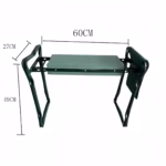Scaun Multifunctional pentru Gradinarit, Flippy, Inaltime Reglabila, Geanta Laterala pentru unelte, 60 x 49 x 27 cm, Pliabil, Verde - imagine 5