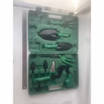 Set 10 Unelte Grădinărit Brico360, Oțel Inoxidabil și PVC, Kit Complet Plantare și Îngrijire cu Cutie Organizatoare, Verde - imagine 10