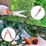 Set 10 Unelte Grădinărit Brico360, Oțel Inoxidabil și PVC, Kit Complet Plantare și Îngrijire cu Cutie Organizatoare, Portocaliu - imagine 6