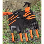 Set 12 accesorii pentru gradinarit Flippy, geanta depozitare inclusa, otel inoxidabil, 37 x 27 cm, portocaliu - imagine 6