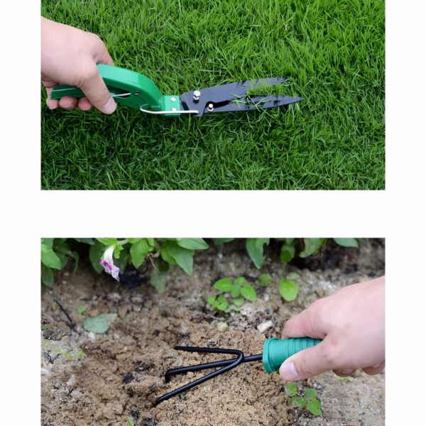 Set 12 Unelte de Gradina, Flippy, pentru Plantare Prelucrare Sol si Ingrijire Plante, Material PVC si Cardboard, Cutie Inclusa, 37x28 cm, Verde - imagine 4