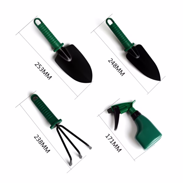 Set 12 Unelte de Gradina, Flippy, pentru Plantare Prelucrare Sol si Ingrijire Plante, Material PVC si Cardboard, Cutie Inclusa, 37x28 cm, Verde - imagine 7