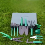 Set 12 Unelte de Gradina, Flippy, pentru Plantare Prelucrare Sol si Ingrijire Plante, Material PVC si Cardboard, Cutie Inclusa, 37x28 cm, Verde - imagine 8
