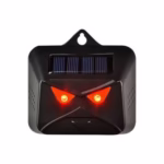 Set 2 Aparate Solare LED cu Ultrasunete, Flippy, Repelent pentru Animale Mari si Mici, Lumina Rosie si Alba, Anti Rozatoare, Anti Insecte, Frecventa 9-36KHZ, 10.2 x 10.6 x 2.8 cm, Negru - imagine 6