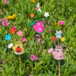 Set 3 Decoratiuni de Gradina, Flippy, Model Stropitoare, din Fier, 28 x 5 cm, Multicolor - imagine 4