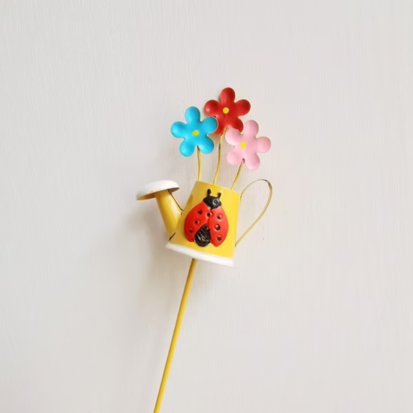 Set 3 Decoratiuni de Gradina, Flippy, Model Stropitoare, din Fier, 28 x 5 cm, Multicolor - imagine 5