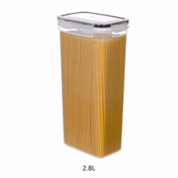 Set 4 Recipiente din Plastic, Flippy, pentru Alimente/Obiecte, Inchidere Ermetica, 4 x 2.8l, Transparent - imagine 7