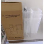 Set 4 Recipiente din Plastic, Flippy, pentru Alimente/Obiecte, Inchidere Ermetica, 4 x 2.8l, Transparent - imagine 8