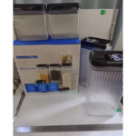 Set 4 Recipiente din Plastic, Flippy, pentru Alimente/Obiecte, Inchidere Ermetica, Textura Ondulata, 2 x 1.5l, 2 x 3.3 l, Transparent - imagine 14