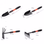 Set 4 Unelte de Gradina Flippy, Maner extensibil, pentru Plantare Prelucrare Sol si Ingrijire Plante, Material otel carbon, negru - imagine 8