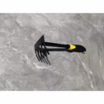 Set 4 Unelte de Gradina Flippy, pentru Plantare, Prelucrare Sol si Ingrijire Plante, Material PVC Carbon, Grebla, Sapaliga cu Cap Dublu, Lopata Mica, Lopata Lata, 43 x 11 cm, Negru/Galben - imagine 5