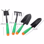 Set 4 Unelte de Gradina Flippy, pentru Plantare Prelucrare Sol si Ingrijire Plante, Material PVC si cardboard, 31.5 x 8.5 cm, verde - imagine 7