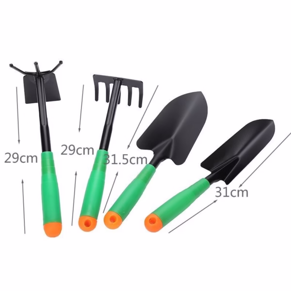 Set 4 Unelte de Gradina Flippy, pentru Plantare Prelucrare Sol si Ingrijire Plante, Material PVC si cardboard, 31.5 x 8.5 cm, verde - imagine 7