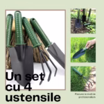 Set 4 Unelte de Gradina Flippy, pentru Plantare Prelucrare Sol si Ingrijire Plante, Material PVC si cardboard, 25 x 8.5 cm, verde - imagine 4