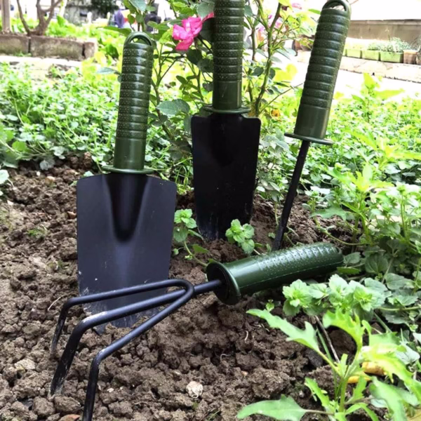 Set 4 Unelte de Gradina Flippy, pentru Plantare Prelucrare Sol si Ingrijire Plante, Material PVC si cardboard, 25 x 8.5 cm, verde - imagine 5