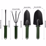 Set 4 Unelte de Gradina Flippy, pentru Plantare Prelucrare Sol si Ingrijire Plante, Material PVC si cardboard, 25 x 8.5 cm, verde - imagine 8