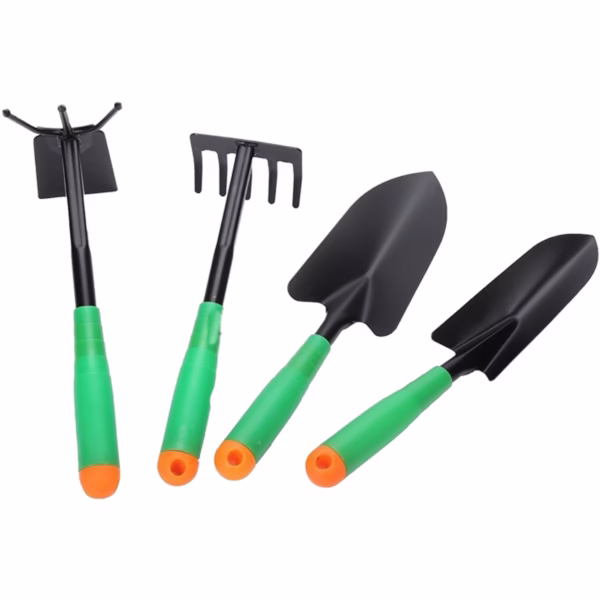 Set 4 Unelte de Gradina Flippy, pentru Plantare Prelucrare Sol si Ingrijire Plante, Material PVC si cardboard, 31.5 x 8.5 cm, verde - imagine 1