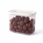 Set 5 Cutii de Depozitare Alimente, Flippy, Capac Alb, din ABS+Silicon, 23 x 15 x 27 cm, Transparent - imagine 6