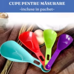 Set 7 Recipiente Organizare Alimente, Flippy, Inchidere Etansa, Etichete Reutilizabile, Cupe Masurare, 4 Dimensiuni Diferite, din Plastic Dur, Transparent - imagine 19