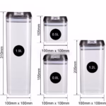 Set 7 Recipiente Organizare Alimente, Flippy, Inchidere Etansa, Etichete Reutilizabile, Cupe Masurare, 4 Dimensiuni Diferite, din Plastic Dur, Transparent - imagine 8