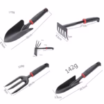 Set 7 Unelte de Gradina Flippy, pentru Plantare Prelucrare Sol si Ingrijire Plante, Material PVC si cardboard, 31.5 x 8 cm, negru - imagine 2