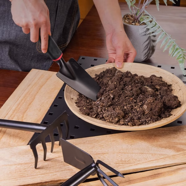 Set 9 Unelte de Gradina Flippy, pentru Plantare Prelucrare Sol si Ingrijire Plante, Material PVC si cardboard, 25 x 14.5 cm, negru - imagine 5
