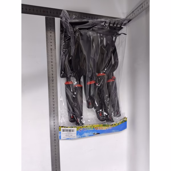 Set 9 Unelte de Gradina Flippy, pentru Plantare Prelucrare Sol si Ingrijire Plante, Material PVC si cardboard, 25 x 14.5 cm, negru - imagine 7