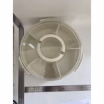 Cutie de Depozitare pentru Alimente, Flippy, cu 6 Compartimente, pentru Condimente, Fructe, Legume, cu Manere de Prindere, Rotativa 360 de Grade, Inchidere Ermetica, 32x8 cm, Alba - imagine 2