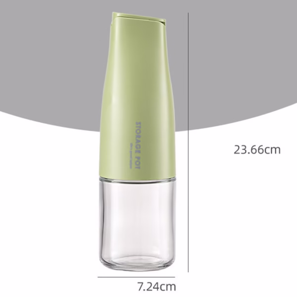Sticla de Ulei Automata, Flippy, Sticla pentru Lichide de Bucatarie, 23.7 x 7.25 cm, Volum 550 ml, Verde - imagine 2