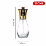 Sticla de ulei cu Pulverizator, Flippy, Sticla pentru Lichide de Bucatarie, Otet, Sos, 16.7 x 5.2 cm, Volum 200 ml, Gold - imagine 2