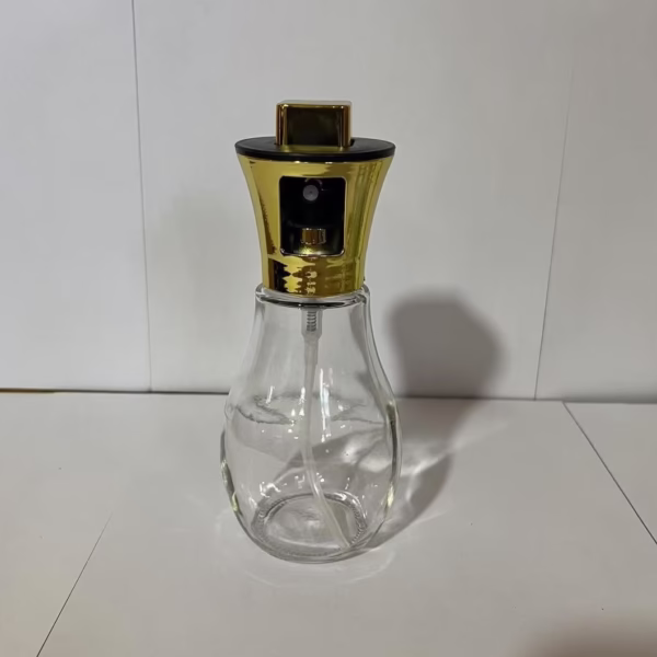 Sticla de ulei cu Pulverizator, Flippy, Sticla pentru Lichide de Bucatarie, Otet, Sos, 16.7 x 5.2 cm, Volum 200 ml, Gold - imagine 5