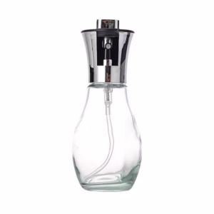 Sticla de ulei cu Pulverizator, Flippy, Sticla pentru Lichide de Bucatarie, Otet, Sos, 16.7 x 5.2 cm, Volum 200 ml, Silver