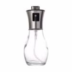 Sticla de ulei cu Pulverizator, Flippy, Sticla pentru Lichide de Bucatarie, Otet, Sos, 16.7 x 5.2 cm, Volum 200 ml, Gri