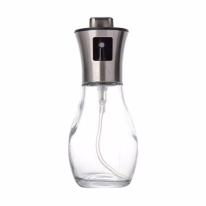 Sticla de ulei cu Pulverizator, Flippy, Sticla pentru Lichide de Bucatarie, Otet, Sos, 16.7 x 5.2 cm, Volum 200 ml, Gri