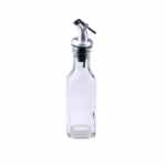 Sticla de Ulei de Masline, Flippy, Sticla etansa pentru Lichide de Bucatarie, Sticla pentru Uleiuri, Sosuri, Otet, Capac din Inox Dozator, 19.5 x 4.8 cm, volum 150 ml, Transparent 