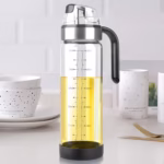 Sticla de ulei etansa cu deschidere inchidere, Flippy, Dispenser de ulei de bucatarie, Sos de soia, Otet, 500 ml, Transparent - imagine 2