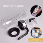 Sticla de ulei etansa cu deschidere inchidere, Flippy, Dispenser de ulei de bucatarie, Sos de soia, Otet, 500 ml, Transparent - imagine 3