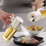 Dispenser pentru Ulei, Flippy, prin Curgere si Pulverizare, Deschidere si Inchidere Automata a Rezervorul, 550mL, 11.4x7.8x22.8cm, Gri - imagine 8