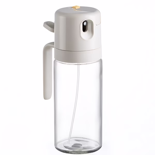 sticla-pentru-ulei-cu-2-metode-de-utilizare-inchidere-etansa-capacitate-550ml-11-4x7-8x22-8cm-gri-main-668d33dccd2c4 Dispenser pentru Ulei, Flippy, prin Curgere si Pulverizare, Deschidere si Inchidere Automata a Rezervorul, 550mL, 11.4x7.8x22.8cm, Gri - imagine 1
