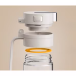 Dispenser pentru Ulei, Flippy, Deschidere si Inchidere Automata a Rezervorul, cu Inductie Gravitationala, 550 ml, 12x7.6x20.5 cm, Alb - imagine 2