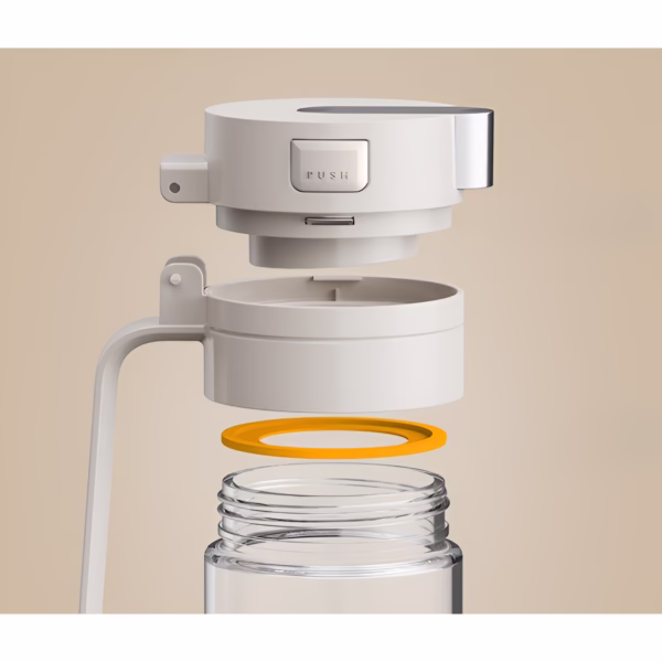 Dispenser pentru Ulei, Flippy, Deschidere si Inchidere Automata a Rezervorul, cu Inductie Gravitationala, 550 ml, 12x7.6x20.5 cm, Alb - imagine 2