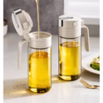 Dispenser pentru Ulei, Flippy, Deschidere si Inchidere Automata a Rezervorul, cu Inductie Gravitationala, 550 ml, 12x7.6x20.5 cm, Alb - imagine 17