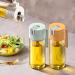 Dispenser pentru Ulei, Flippy, Deschidere si Inchidere Automata a Rezervorul, cu Inductie Gravitationala, 550 ml, 12x7.6x20.5 cm, Galben - imagine 2