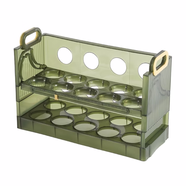 suport-organizator-pentru-oua-flippy-pentru-frigider-verde-transparent-capacitate-20-oua-doua-stratu-main-6728bb26258de Suport Organizator pentru Oua, Flippy, pentru Frigider, Verde transparent, Capacitate 20 oua, Doua straturi, cu Data de Expirare, 25.5x10x17 cm - imagine 1