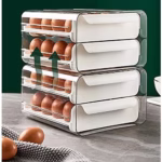 Suport pentru Oua, Flippy, Strat Dublu, Capacitate 32 de Oua,  23.5x21.5 cm, din Plastic, Alb - imagine 4